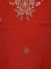 Rust Red Floral Embroidered Design Georgette Salwar Suit