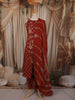 Rust Red Floral Printed Design Cotton Salwar Suit with Dupatta