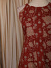 Rust Red Floral Printed Design Cotton Salwar Suit with Dupatta