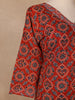 Rust Red Geometric Printed Cotton Salwar Suit - Diadem