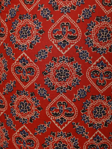 Rust Red Geometric Printed Cotton Salwar Suit - Diadem