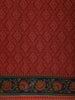 Rust Red Geometric Printed Design Karishma Cotton Saree