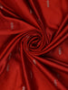 Rust Red Motif Design Semi Banarasi Silk Saree