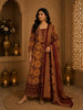 Rust Maroon Ajrakh Printed Design Cotton Anarkali Salwar Suit with Dupatta