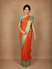 Rust Orange Butta Woven Design Kanchipuram Silk Saree