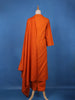 Rust Orange Embroidered Design Cotton Salwar Suit - Diadem