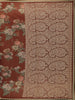 Rustic Maroon Floral Printed Tussar Silk Saree - Diadem