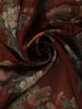 Rustic Maroon Floral Printed Tussar Silk Saree - Diadem