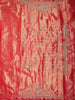 Rusty Red Abstract Sequins and Zari Embroidered Design Tissue Banarasi Saree with Designer Border