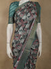 Sage Green Abstract Printed Design Semi Tussar Saree