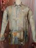 Sage Green Abstract Woven Design Pure Cotton Fancy Wear Full Sleeve Men Shirt