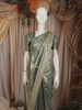 Sage Green Floral Zari Woven Design Banarasi Silk Saree with Designer Border
