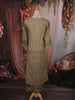 Sage Green  Checked Printed Design Cotton Straight Cut Salwar Suit