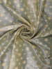Sage Green Floral Brocade Design Semi Tissue Saree - Diadem