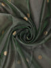 Sage Green Floral Butta Zari Embroidered Design Pure Tissue Silk Party Wear Saree with Zari Border