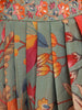 Sage Green Floral Design Tussar Lehenga