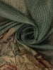 Sage Green Floral Design Tussar Silk Saree