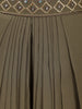 Sage Green Floral Embroidered Design Georgette Skirt Top with Dupatta