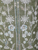 Sage Green Floral Embroidered Design Organza Palazzo Suit