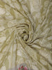Sage Green Floral Printed Design Chiffon Fancy Saree with Designer Border
