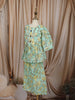 Sage Green Floral Printed Design Cotton Kids Casual Wear Co-Ord Set