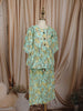 Sage Green Floral Printed Design Cotton Kids Casual Wear Co-Ord Set