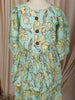 Sage Green Floral Printed Design Cotton Kids Casual Wear Co-Ord Set