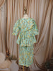 Sage Green Floral Printed Design Cotton Kids Casual Wear Co-Ord Set