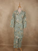 Sage Green Floral Printed Design Cotton Salwar Suit