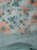 Sage Green Floral Printed Design Mixed Cotton Saree