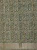 Sage Green Floral Printed Design Tussar Silk Saree