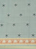 Sage Green Floral Printed Semi Silk Saree with Zari Border