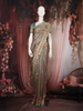 Sage Green Floral Printed Semi Silk Saree with Zari Border