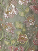 Sage Green Floral Sequins Embroidered Design Net Palazzo Suit with Choker Dupatta