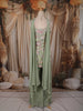 Sage Green Floral Sequins Embroidered Design Net Palazzo Suit with Choker Dupatta