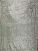 Sage Green Floral Sequins and Beads Embroidered Design Tissue Fancy Saree with Scalloped Border