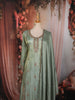 Sage Green Floral Sequins and Beads Embroidered Design Tissue Silk Straight Cut Salwar Suit with Dupatta