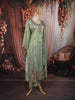 Sage Green Floral Sequins and Beads Embroidered Design Tissue Silk Straight Cut Salwar Suit with Dupatta