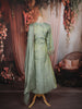 Sage Green Floral Sequins and Beads Embroidered Design Tissue Silk Straight Cut Salwar Suit with Dupatta