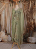 Sage Green Floral Stone Embellished Design Tissue Silk Straight Cut Salwar Suit with Dupatta