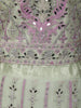 Sage Green Floral Thread and Mirror Embroidered Design Net Lehenga with Dupatta