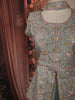 Sage Green Floral Zari Embroidered Design Georgette Palazzo Suit with Dupatta