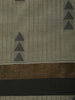 Sage Green Geometric Triangle Motif Woven Cotton Saree with Contrast Border