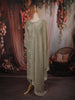 Sage Green Heavy Beads Embroidered Design Tissue Silk Straight Cut Salwar Suit with Dupatta