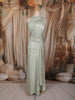 Sage Green Heavy Sequins and Beads Embroidered Design Shimmer Ready To Wear Saree with Designer Blouse