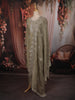 Sage Green Heavy Stone Embellished Design Tissue Silk Straight Cut Salwar Suit with Dupatta
