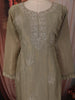 Sage Green Heavy Stone Embellished Design Tissue Silk Straight Cut Salwar Suit with Dupatta