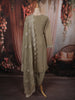 Sage Green Heavy Stone Embellished Design Tissue Silk Straight Cut Salwar Suit with Dupatta