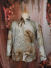 Sage Green Leaf Printed Design Pure Cotton Fancy Wear Full Sleeve Men Shirt