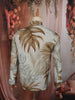 Sage Green Leaf Printed Design Pure Cotton Fancy Wear Full Sleeve Men Shirt